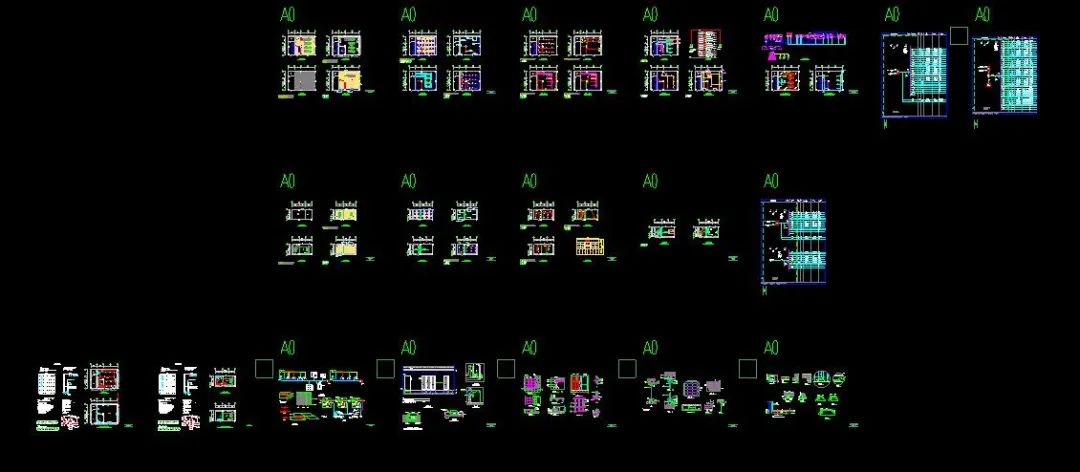 一套弱电机房与消控室施工图纸，CAD格式